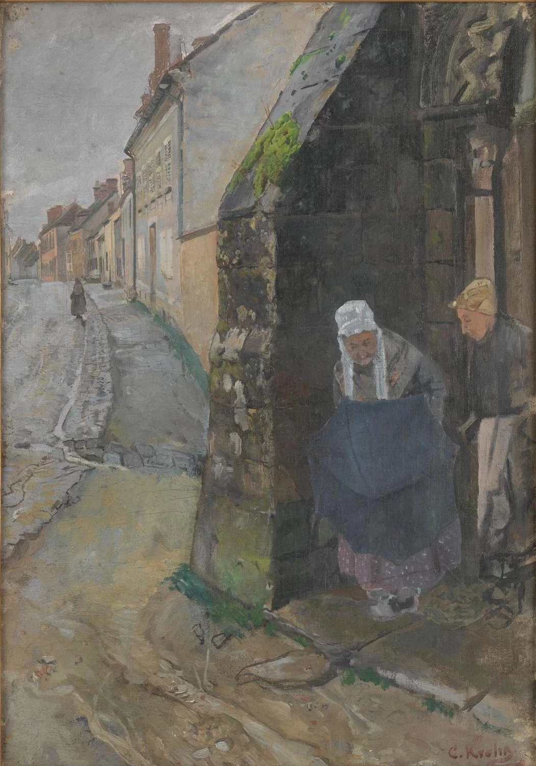 Domenica mattina a Grez. Schizzo - Nasjonalmuseet for kunst, arkitektur og design, Oslo